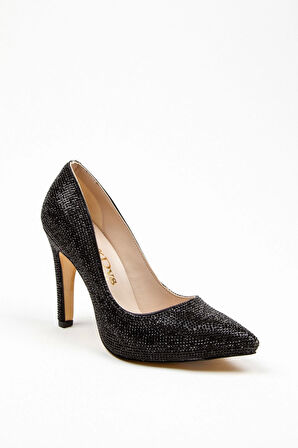 Kadın Moda Şık Gold Full Taş Aynalı Klasik Düğün Nişan Gece Abiye Ayakkabısı