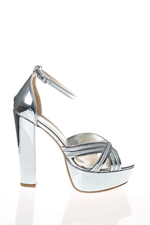 Kadın Moda Şık Sarı Gold Çapraz Bant Topuklu Zarif Tasarım Düğün Nişan Gece Abiye Ayakkabısı