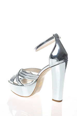 Kadın Moda Şık Sarı Gold Çapraz Bant Topuklu Zarif Tasarım Düğün Nişan Gece Abiye Ayakkabısı