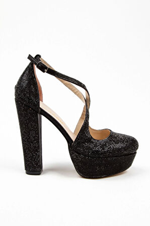 Kadın Moda Şık Gold Janjan Full Taş Düğün Nişan Gece Abiye Ayakkabısı