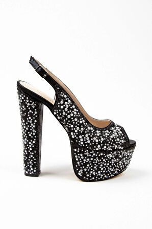 Kadın Moda Şık Gold Sultan Full Inci Düğün Nişan Gece Abiye Ayakkabısı