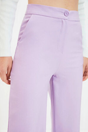 Kadın Yeni Moda Geniş Paça Uzun Boy Dokuma Wide Leg Geniş Paça Pantolon