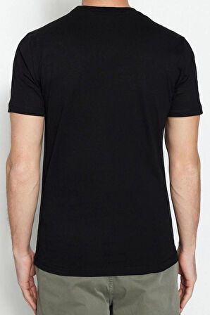 Yeni Sezon Slim %100 Pamuk Bisiklet Yaka Kısa Kol Slogan Desenli Günlük T-Shirt