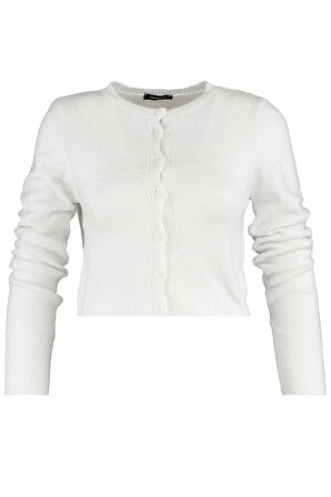 Kadın Moda Şık Crop Bisiklet Yaka Slim Crop Yumuşak Dokulu Bluz-Hırka Triko Takım