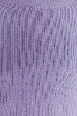 Kadın Moda Şık Boru Paça Regular Boy Uzun Kollu Basic Bisiklet Yaka Triko Alt-Üst Takım