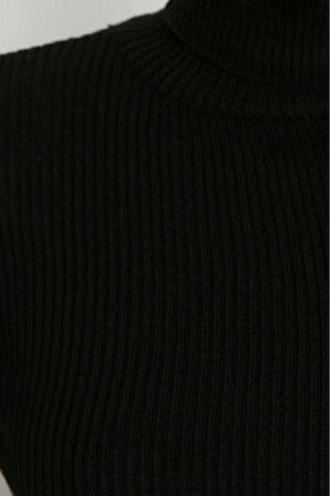 Kadın Moda Şık Regular Balıkçı Yaka Uzun Kol Düz Couple Basic Balıkçı Yaka Triko Kazak