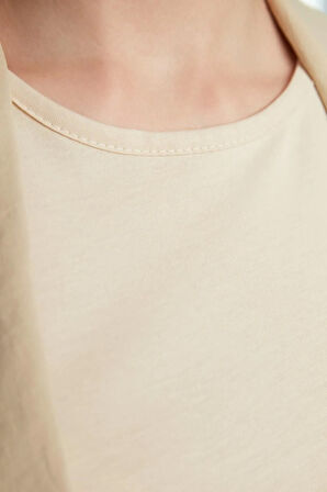 Yeni Regular Casual Günlük Süprem Örme Bisiklet Yaka Kolsuz Kol Basic Maxi Boy Tesettür Elbise