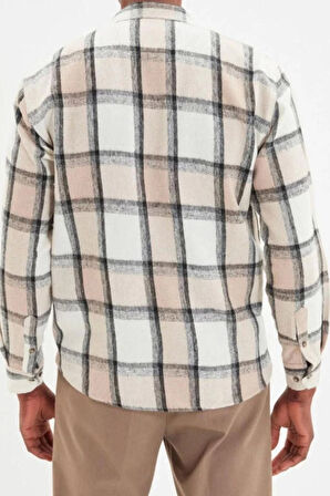Moda Gömlek Yaka Ekose Uzun Kol Regular Fit Kışlık Oduncu Kareli Gömlek
