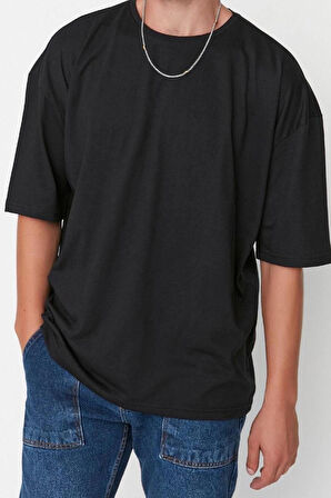 Yeni Sezon Oversize Pamuk Polyester Bisiklet Yaka Kısa Kol Düz Desenli Günlük T-Shirt