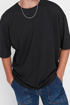 Yeni Sezon Oversize Pamuk Polyester Bisiklet Yaka Kısa Kol Düz Desenli Günlük T-Shirt