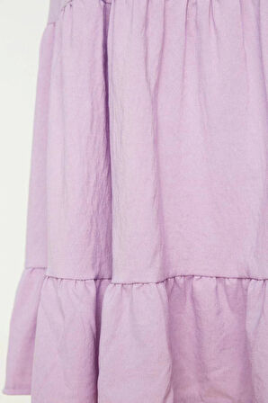 Yeni Regular Casual Günlük Aerobin Dokuma V Yaka Kısa Kol Shift Mini Boy Elbise