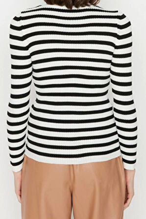 Kadın Moda Şık Regular Bisiklet Yaka Uzun Kol Düz İkili Paket Triko Kazak