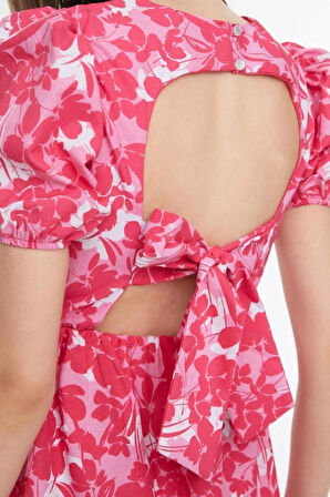 Yeni Regular Casual Günlük Poplin Dokuma Bisiklet Yaka Kısa Kol Skater Mini Boy Elbise