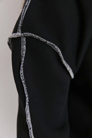 Kadın Büyük Beden Moda Şık Regular Bisiklet Yaka Düşük Kol Regular Düşük Kol Örme Sweatshirt