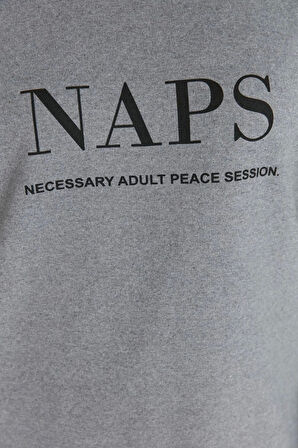 Büyük Beden Kadın Pamuk Polyester Bisiklet Yaka Uzun Kol Baskılı Pamuklu Örme Pijama Takımı