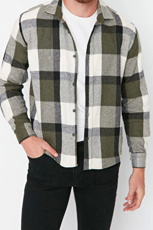 Moda Gömlek Yaka Ekose Uzun Kol Regular Fit Kışlık Oduncu Kareli Gömlek