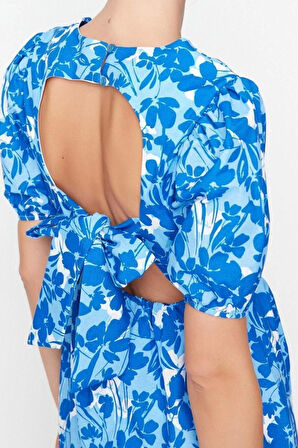 Yeni Regular Casual Günlük Poplin Dokuma Bisiklet Yaka Kısa Kol Skater Mini Boy Elbise