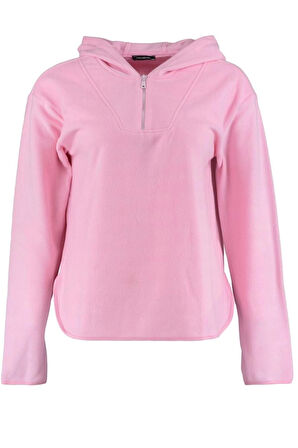 Kadın Büyük Beden Moda Şık Oversize Kapüşonlu Düşük Kol Regular Düşük Kol Örme Sweatshirt