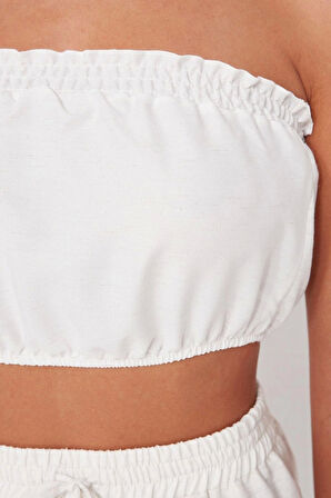 Kadın Moda Şık Boru Paça Uzun Boy Uzun Kollu Dokuma Bluz Pantolon Takım