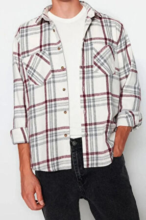 Moda Gömlek Yaka Ekose Uzun Kol Regular Fit Çift Cepli Kışlık Oduncu Kareli Gömlek