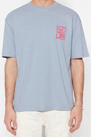 Yeni Sezon Rahat %100 Pamuk Bisiklet Yaka Kısa Kol Düz Desenli Günlük T-Shirt