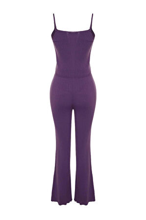Kadın Moda Şık Geniş Paça Crop Boy Uzun Kollu Fitillli Bluz Hırka Pantolon Triko Alt-Üst Takım