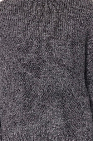 Kadın Moda Şık Bisiklet Yaka Standart Kol Regular Yumuşak Dokulu Kalın Triko Kazak