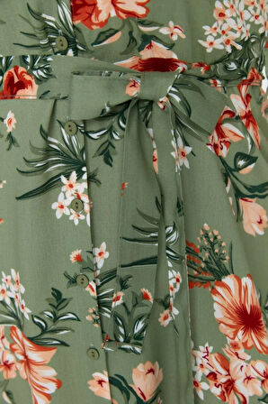 Yeni Rahat Casual Günlük Shally Dokuma Gömlek Yaka Kısa Kol A-Line Maxi Boy Büyük Beden Elbise