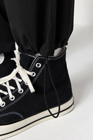 Erkek Yeni Moda Büyük Beden Lastikli Paça Regular Boy Dokuma Jogger Teknik Paraşüt Kumaş Pantolon