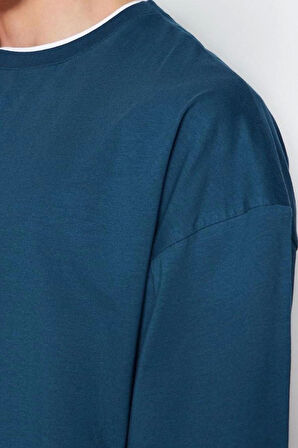 Yeni Sezon Oversize %100 Pamuk Bisiklet Yaka Kısa Kol Düz Desenli Günlük T-Shirt