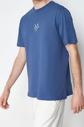 Yeni Sezon Regular %100 Pamuk Bisiklet Yaka Kısa Kol Animal Desenli Günlük T-Shirt
