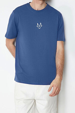 Yeni Sezon Regular %100 Pamuk Bisiklet Yaka Kısa Kol Animal Desenli Günlük T-Shirt