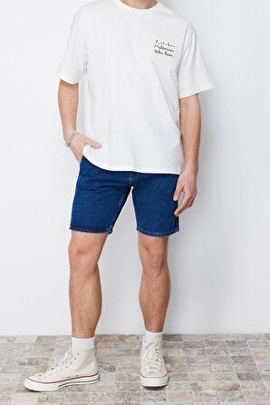 Yeni Sezon Rahat %100 Pamuk Bisiklet Yaka Kısa Kol Manzara Desenli Günlük T-Shirt
