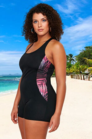 Konforlu Modern Büyük Beden Mayo Geniş Klora Dayanıklı Özgüvenli Stil