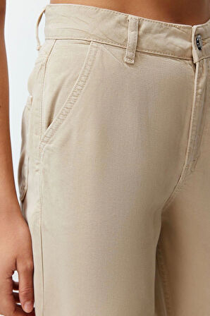 Kadın Yeni Moda Geniş Paça Uzun Boy Denim Pantolon