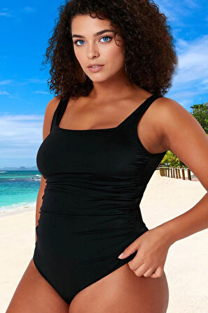 Konforlu Modern Büzgülü Büyük Beden Mayo Su Sporları İçin Yüksek Konfor