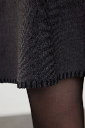 Kadın Moda Stil Mini Astarsız Triko Mini Pamuklu Triko Etek