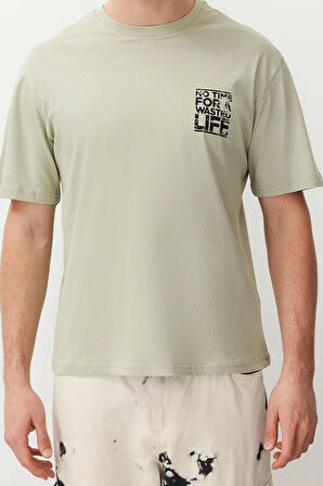 Yeni Sezon Rahat %100 Pamuk Bisiklet Yaka Kısa Kol Düz Desenli Günlük T-Shirt