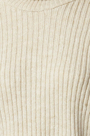 Kadın Moda Şık Regular Balıkçı Yaka Uzun Kol Saç Örgü Balıkçı Yaka lü Yumuşak Dokulu Triko Kazak