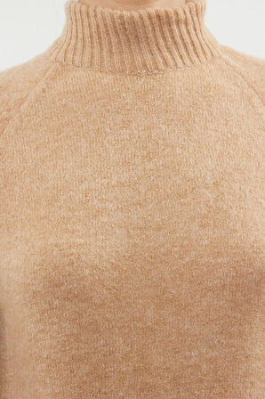 Yeni Regular Casual Günlük Tek Plaka Triko Dik Yaka Uzun Kol Shift Mini Boy Elbise