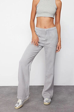 Kadın Yeni Moda Geniş Paça Regular Boy Denim %100 Pamuk Yüksek Bel Jeans