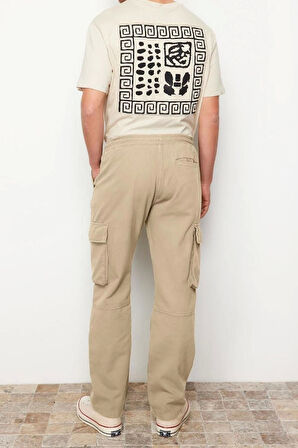 Erkek Yeni Moda Boru Paça Regular Boy Dokuma Unisex Regular Fit Kargo Cepli Pantolon