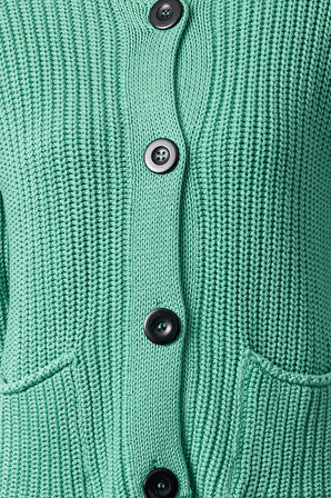 Kadın Moda Şık Regular Kayık Yaka Oversize Geniş Kalıp Kalın Basic Triko Hırka