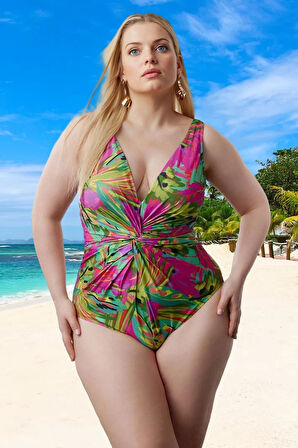 Konforlu Modern Desenli Büyük Beden Mayo Yüksek Konfor Her Bedende Şıklık