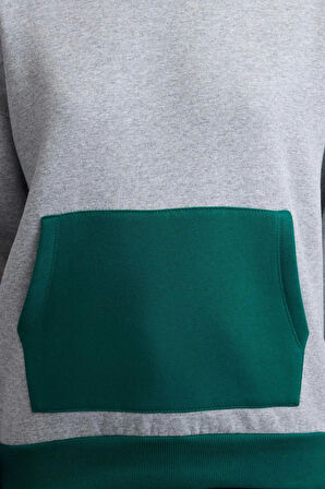 Kadın Moda Şık Bol Kapüşonlu Düşük Kol Uzun Geniş Yaka Kalın İçi Polarlı Örme Sweatshirt