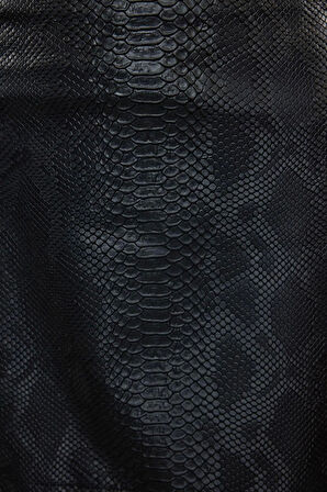 Kadın Moda Stil Mini Astarsız Dokuma Croco Suni Deri Kumaş Mini Boy Dokuma Etek