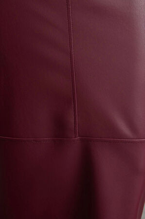 Kadın Moda Stil Maxi Astarsız Örme Yüksek Bel Kalem Vücuda Oturan Yırtmaçlı Etek