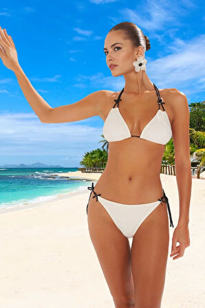 Modern Üçgen Bikini Takımı Plaj Ve Havuz İçin Yaz Koleksiyonu Klora Dayanıklı Hızlı Kuruyan