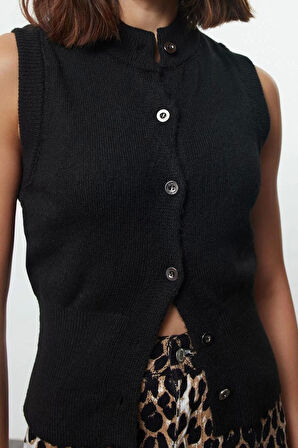 Kadın Moda Şık Regular Bisiklet Yaka Slim Yumuşak Dokulu Triko Hırka