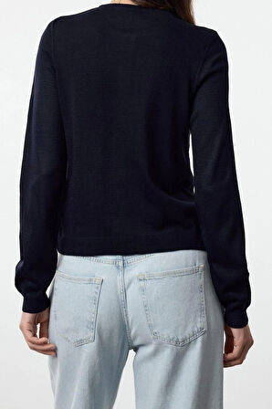 Kadın Moda Şık Regular Bisiklet Yaka Regular 2li Paket Triko Hırka